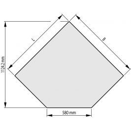 HAASSOHN Sklo pod kamna 1000x1000, forma B