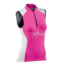 Dámský cyklistický dres Northwave Venus Sleeveless, růžový