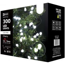 300 LED vánoční řetěz - kuličky, 30m, studená bílá,časovač