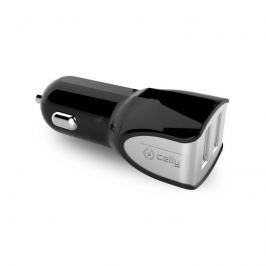 Adaptér do auta Celly Turbo, 2x USB, 3,4A - černá