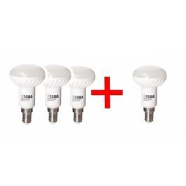 SADA 3 + 1 zdarma Žárovka LED Tesla reflektor, 5W, E14, teplá bílá