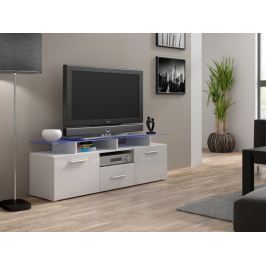 Evora mini - TV stolek (bílá/bílá lesk)